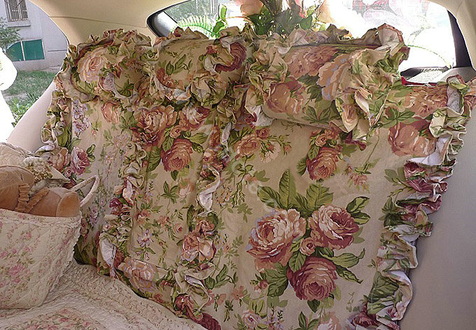 Bud silk car seat covers Cotton seat covers - Pink