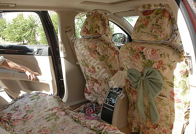 Bud silk car seat covers Cotton seat covers - Pink