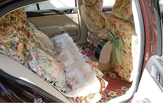 Bud silk car seat covers Cotton seat covers - Pink