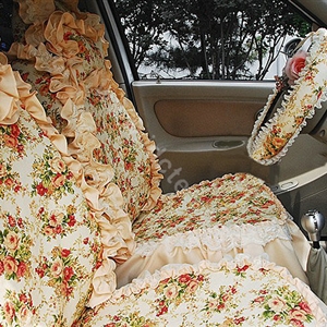 Bud silk car seat covers Cotton seat covers - Red