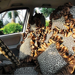 Leopard car seat covers Cotton seat covers - Brown EB004