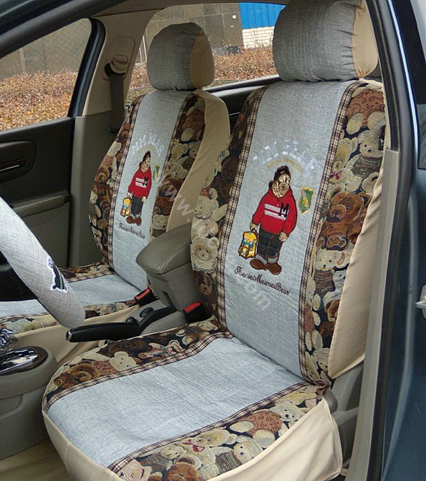 universal Car Seat Covers Flax Seat Covers - Gray