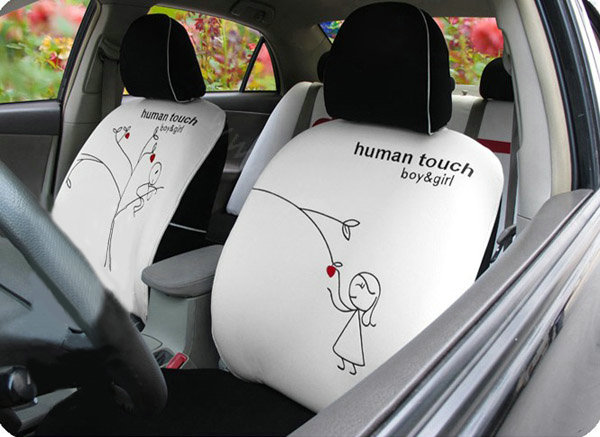 Human Touch Car Seat Covers Custom seat covers - White EB001