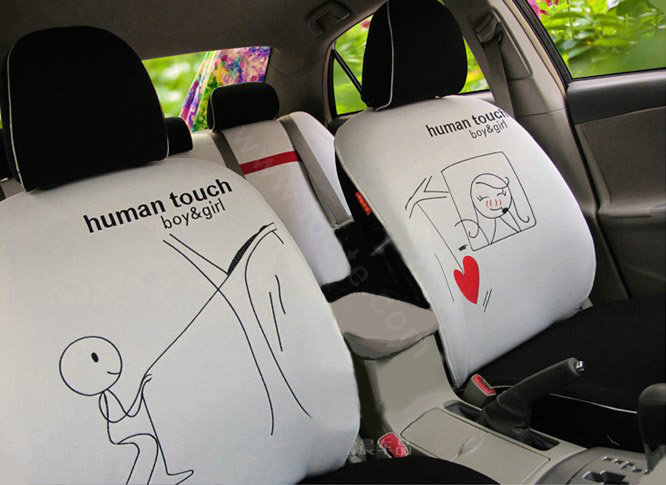Human Touch Car Seat Covers Custom seat covers - White EB002