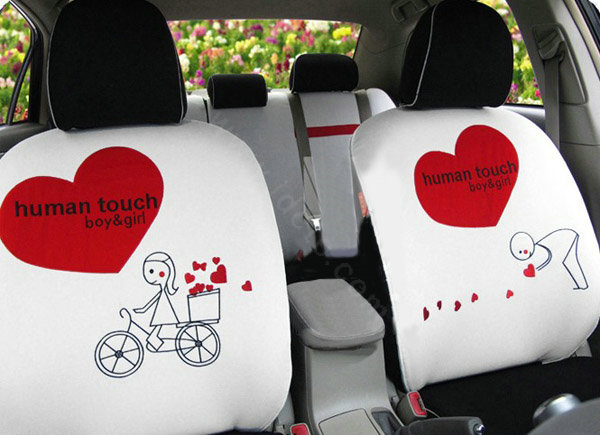 Human Touch Car Seat Covers Custom seat covers - White