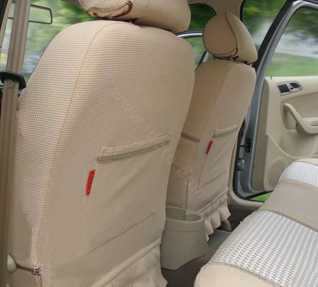 Ice silk Car Seat Covers Custom seat covers - Apricot EB001