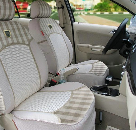 Ice silk Car Seat Covers Custom seat covers - Apricot