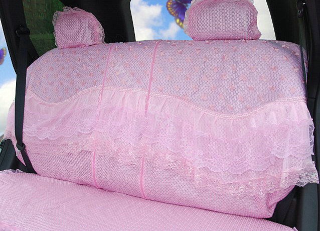 Car Seat Covers Bud silk Lace - Pink