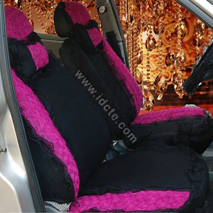 Car Seat Covers Bud silk Lace - Rose