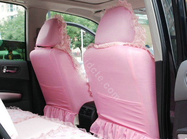 Universal Car Seat Covers Bud silk Lace - Pink EB001
