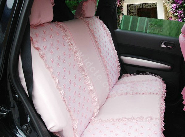 Universal Car Seat Covers Bud silk Lace - Pink EB001