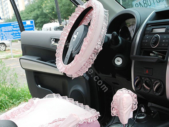 Universal Car Seat Covers Bud silk Lace - Pink EB001
