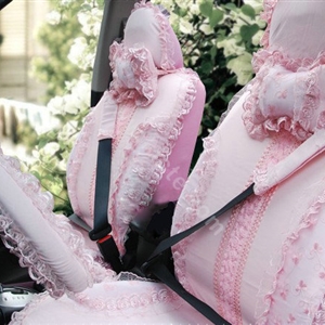 Universal Car Seat Covers Bud silk Lace - Pink EB001