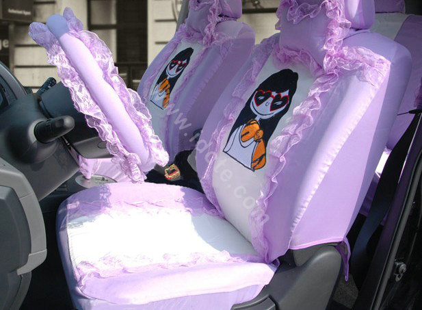 Universal Car Seat Covers Bud silk Lace - Purple EB001