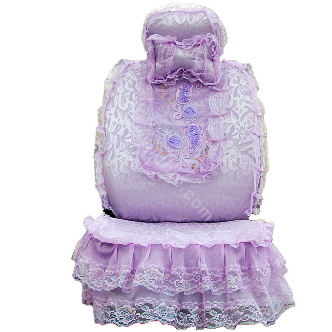 Universal Car Seat Covers Bud silk Lace - Purple EB002