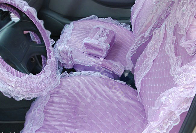 Universal Car Seat Covers Bud silk Lace - Purple