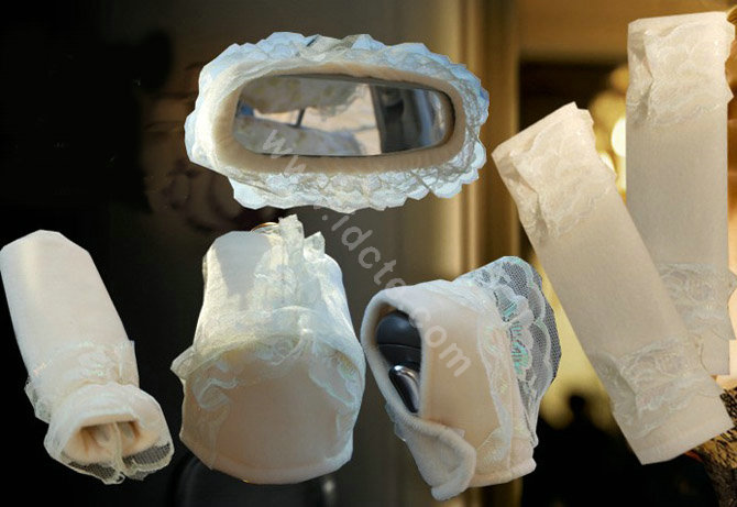 Universal Car Seat Covers Bud silk Lace - Yellow EB001