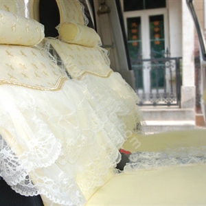 Universal Car Seat Covers Bud silk Lace - Yellow EB001