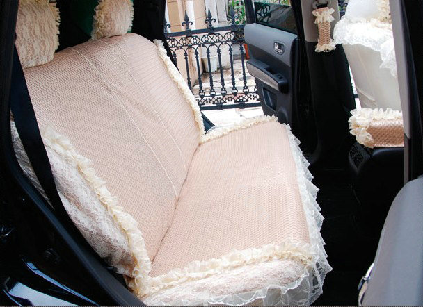 Universal Car Seat Covers Bud silk Lace - Yellow