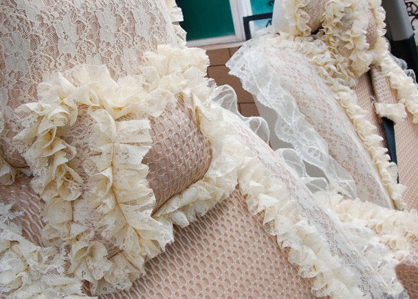 Universal Car Seat Covers Bud silk Lace - Yellow