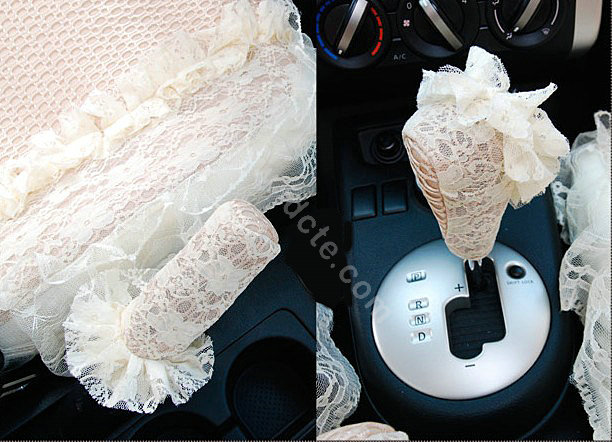 Universal Car Seat Covers Bud silk Lace - Yellow