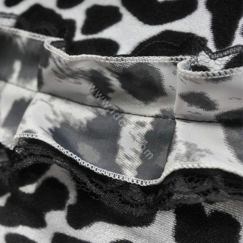 Leopard Universal Car Seat Covers Cotton - Black