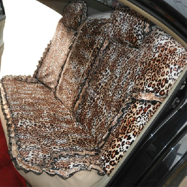 Leopard Universal Car Seat Covers Cotton - Brown