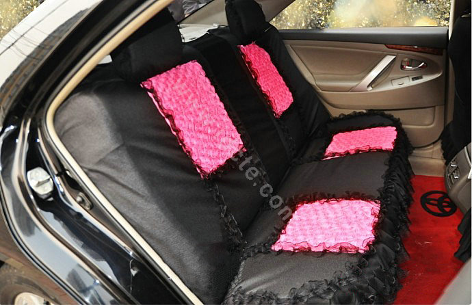 Universal Car Seat Covers Bud silk Lace - Black