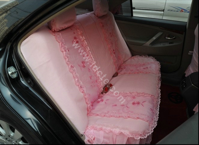 Universal Car Seat Covers Bud silk Lace - Pink EB003