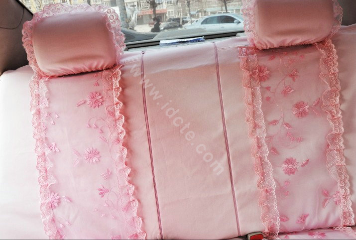 Universal Car Seat Covers Bud silk Lace - Pink EB003