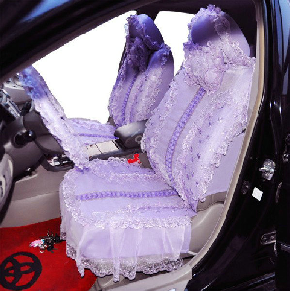 Universal Car Seat Covers Bud silk Lace - Purple EB003