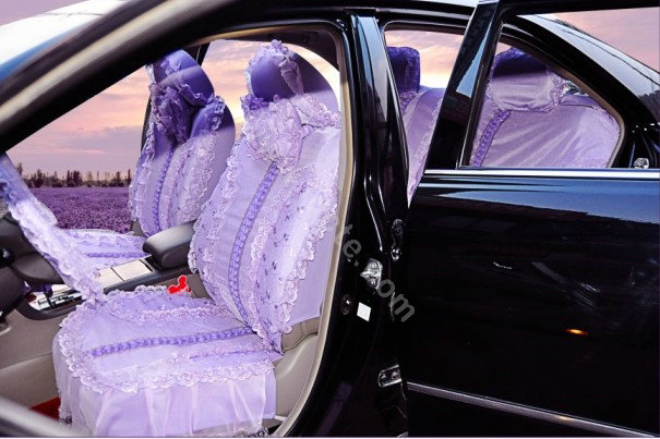 Universal Car Seat Covers Bud silk Lace - Purple EB003