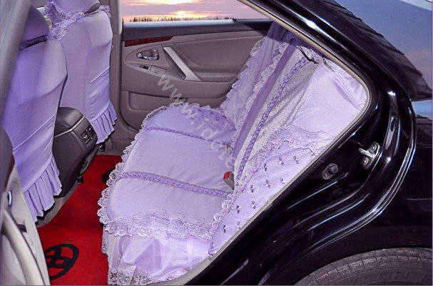Universal Car Seat Covers Bud silk Lace - Purple EB003