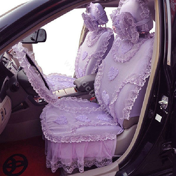 Universal Car Seat Covers Bud silk Lace - Purple EB004