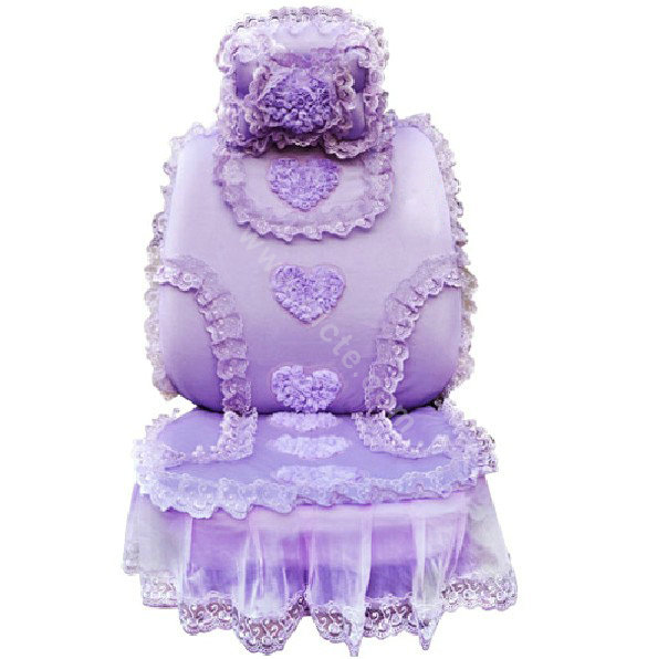 Universal Car Seat Covers Bud silk Lace - Purple EB004