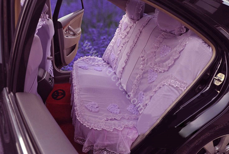 Universal Car Seat Covers Bud silk Lace - Purple EB004