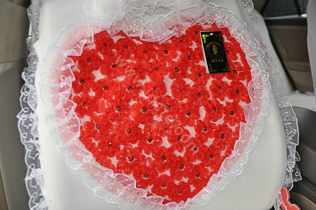 Universal Car Seat Covers Bud silk Lace - White EB002