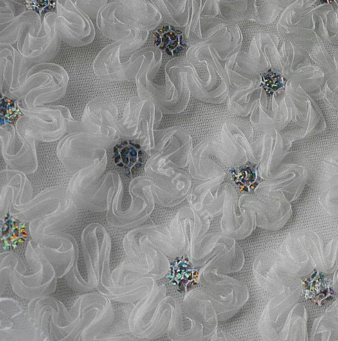 Universal Car Seat Covers Bud silk Lace - White