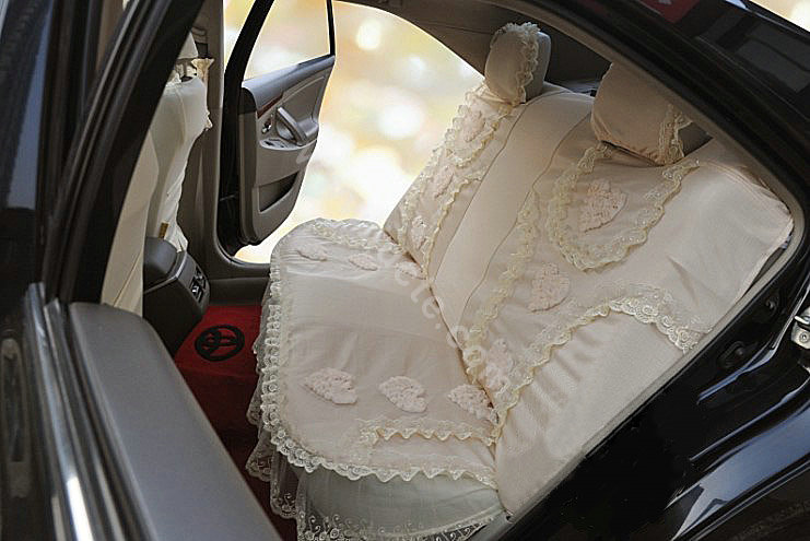 Universal Car Seat Covers Bud silk Lace - Yellow EB002