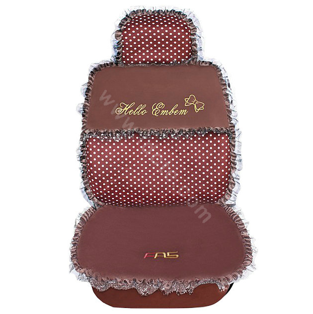 Fascinating Polka Dot Universal Car Seat Covers Plush fabrics - Espresso