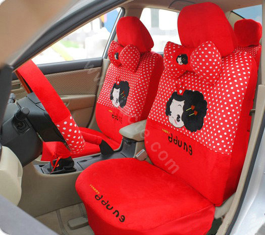 Fascinating Universal Car Seat Covers Plush fabrics - Red