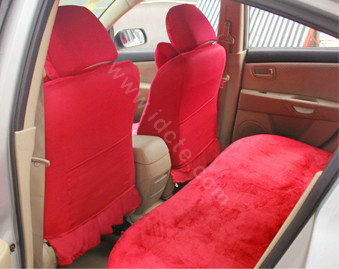 Fascinating Universal Car Seat Covers Plush fabrics - Red