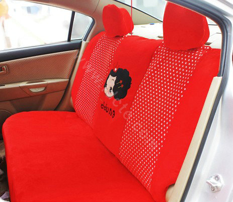 Fascinating Universal Car Seat Covers Plush fabrics - Red