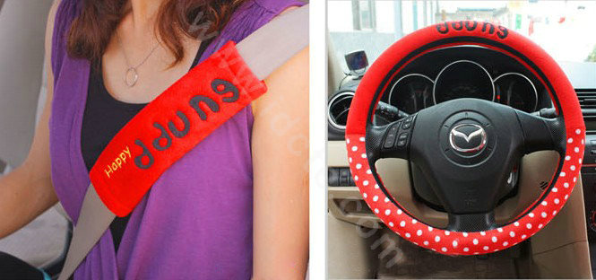 Fascinating Universal Car Seat Covers Plush fabrics - Red
