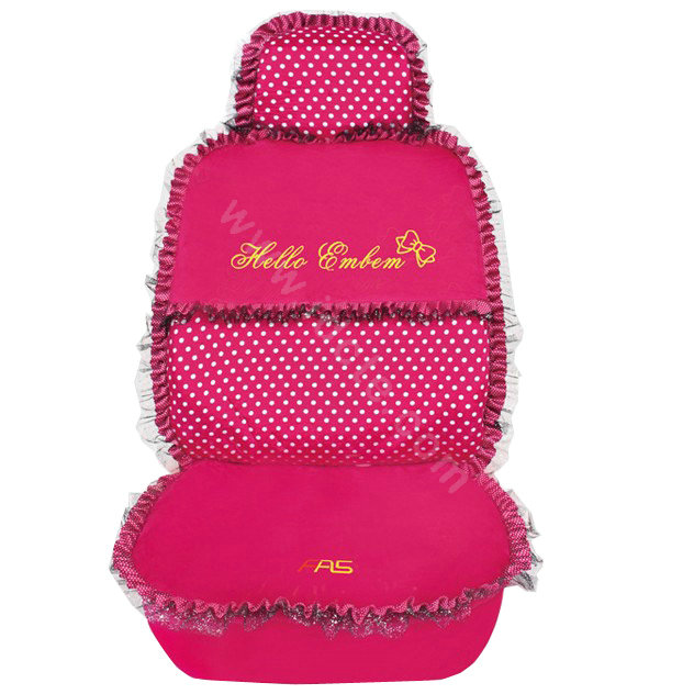 Fascinating Polka Dot Universal Car Seat Covers Plush fabrics - Rose