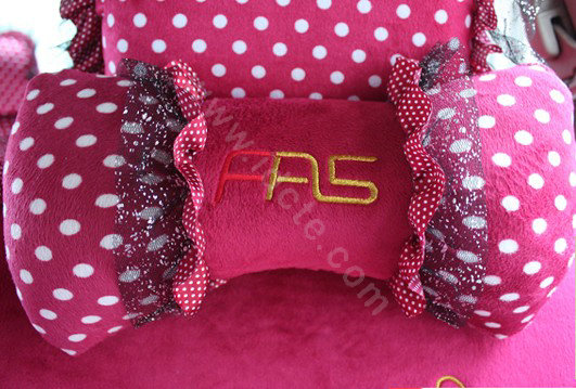 Fascinating Polka Dot Universal Car Seat Covers Plush fabrics - Rose