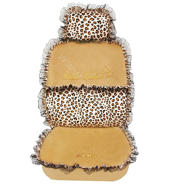Leopard Fascinating Car Seat Covers Plush fabrics - Brown