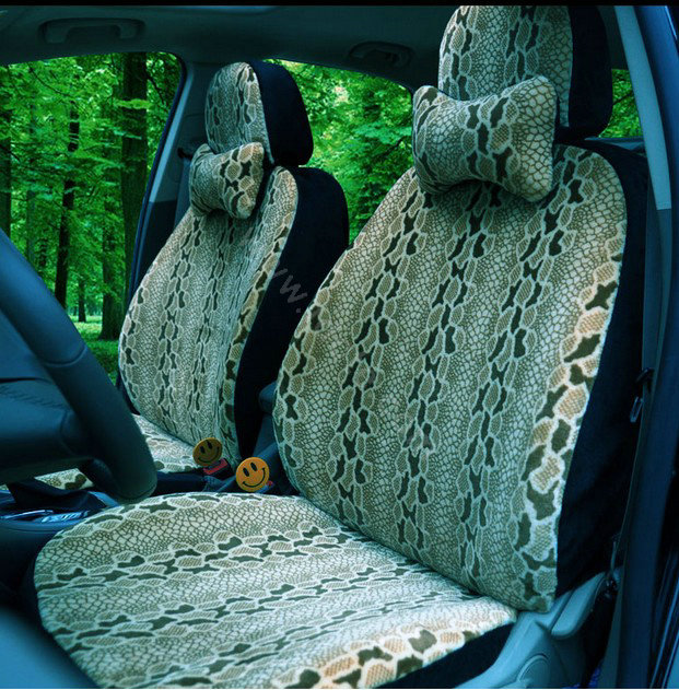 Auto Car Front Rear Seat Covers Cushion - Beige