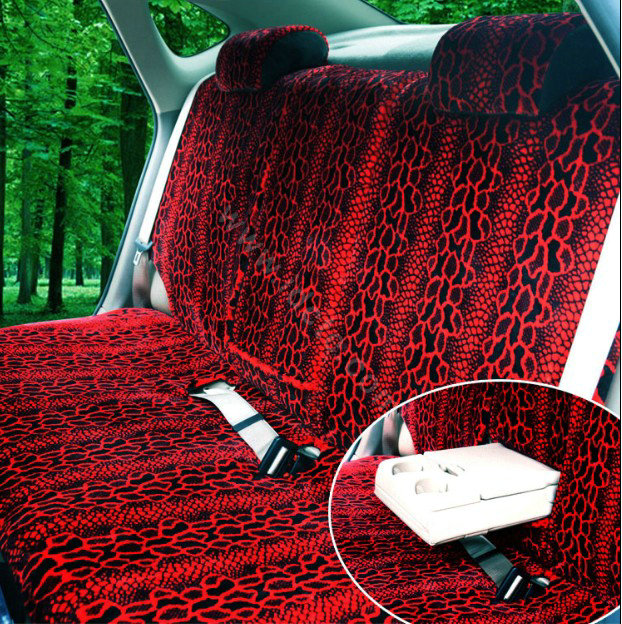 Auto Car Front Rear Seat Covers Cushion - Red