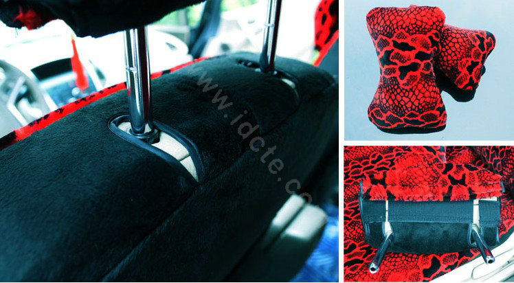 Auto Car Front Rear Seat Covers Cushion - Red